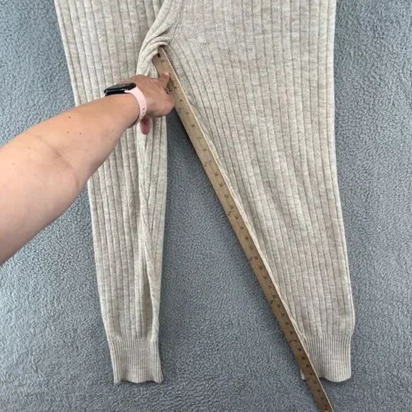 Intimately Free People Around the Clock Jogger in Oatmeal Size Medium Ribbed Kni - Picture 7 of 12